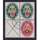 ALEMANIA 1929 ESTAMPILLAS SE-TENANT ZUSAMMENDRUCKE USADAS QUE SON MUCHO MAS RARAS MI. W36 RARO CUADRO 80 EUROS +